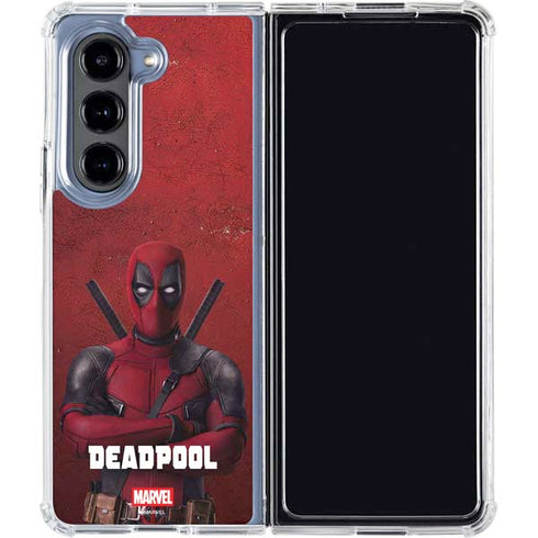 Marvel Deadpool Legacy Deadpool Red Poster Galaxy Z Fold5 5G Clear Case